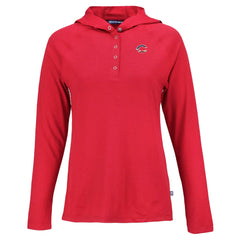Cincinnati Reds Cutter & Buck Women's Stars And Stripes Coastline Epic Comfort Eco Recycled Hoodie Raglan Long Sleeve T-Shirt - MLB Hoodies