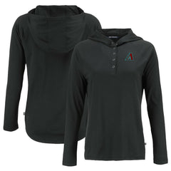 Arizona Diamondbacks Cutter & Buck Women's  Coastline Epic Comfort Eco Recycled Hoodie Raglan Long Sleeve T-Shirt - MLB Hoodies