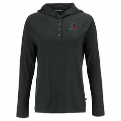 Arizona Diamondbacks Cutter & Buck Women's  Coastline Epic Comfort Eco Recycled Hoodie Raglan Long Sleeve T-Shirt - MLB Hoodies
