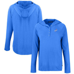 Los Angeles Dodgers Cutter & Buck Women's Cooperstown Collection Coastline Epic Comfort Eco Recycled Hoodie Raglan Long Sleeve T-Shirt - MLB Hoodies