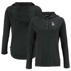 Los Angeles Dodgers Cutter & Buck Women's  Coastline Epic Comfort Eco Recycled Hoodie Raglan Long Sleeve T-Shirt - MLB Hoodies