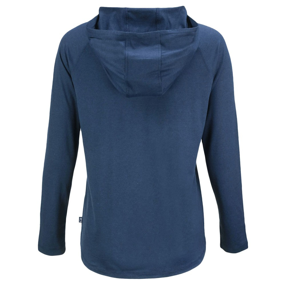 Minnesota Twins Cutter & Buck Women's  Coastline Epic Comfort Eco Recycled Hoodie Raglan Long Sleeve T-Shirt - MLB Hoodies