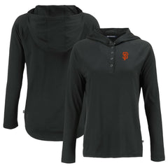 San Francisco Giants Cutter & Buck Women's  Coastline Epic Comfort Eco Recycled Hoodie Raglan Long Sleeve T-Shirt - MLB Hoodies