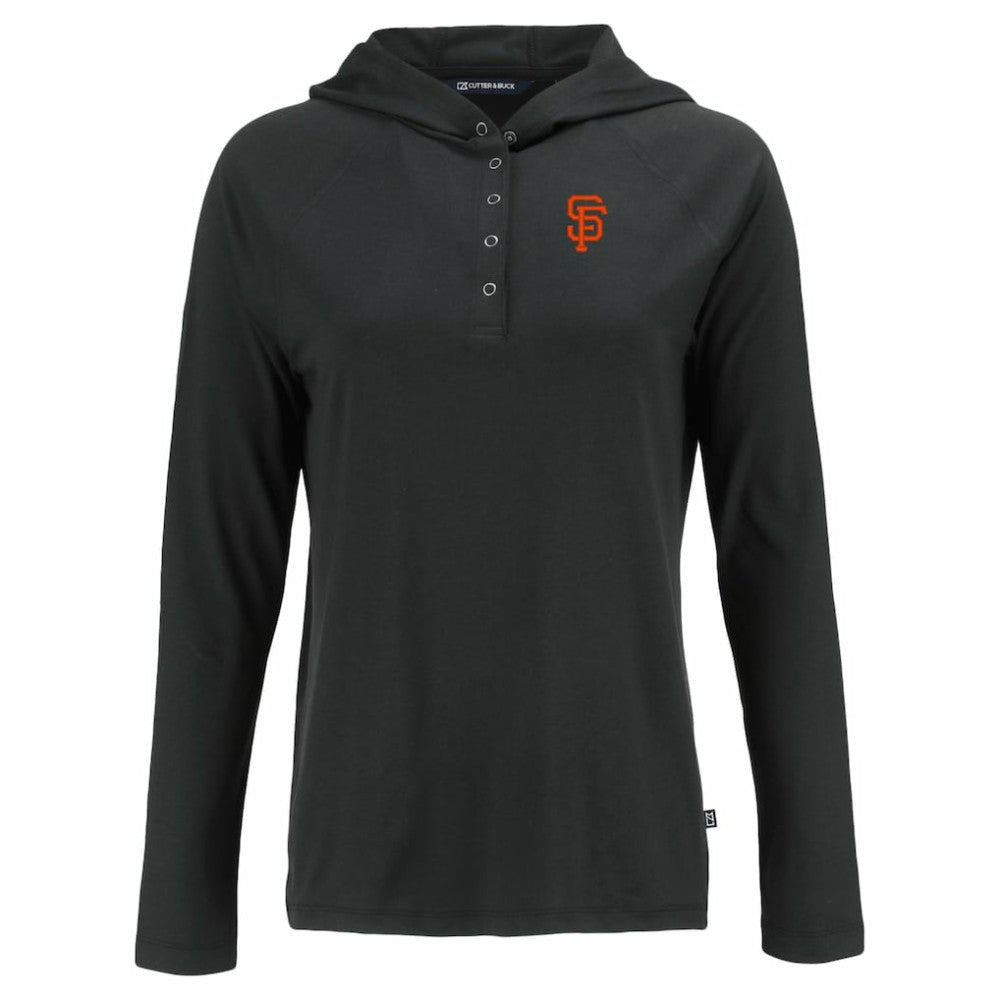 San Francisco Giants Cutter & Buck Women's  Coastline Epic Comfort Eco Recycled Hoodie Raglan Long Sleeve T-Shirt - MLB Hoodies