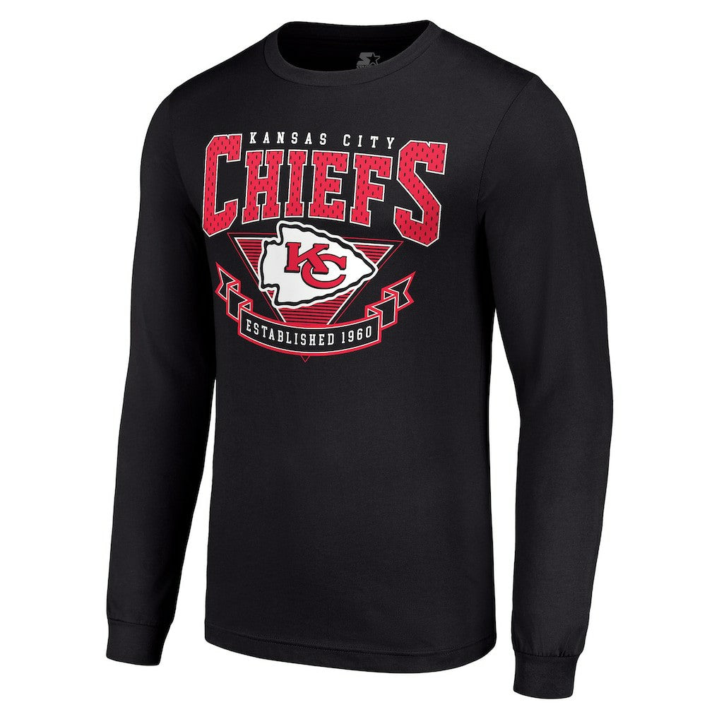 Kansas City Chiefs Starter '80s Inspired Team Logo Long Sleeve T-Shirt | NFL Online