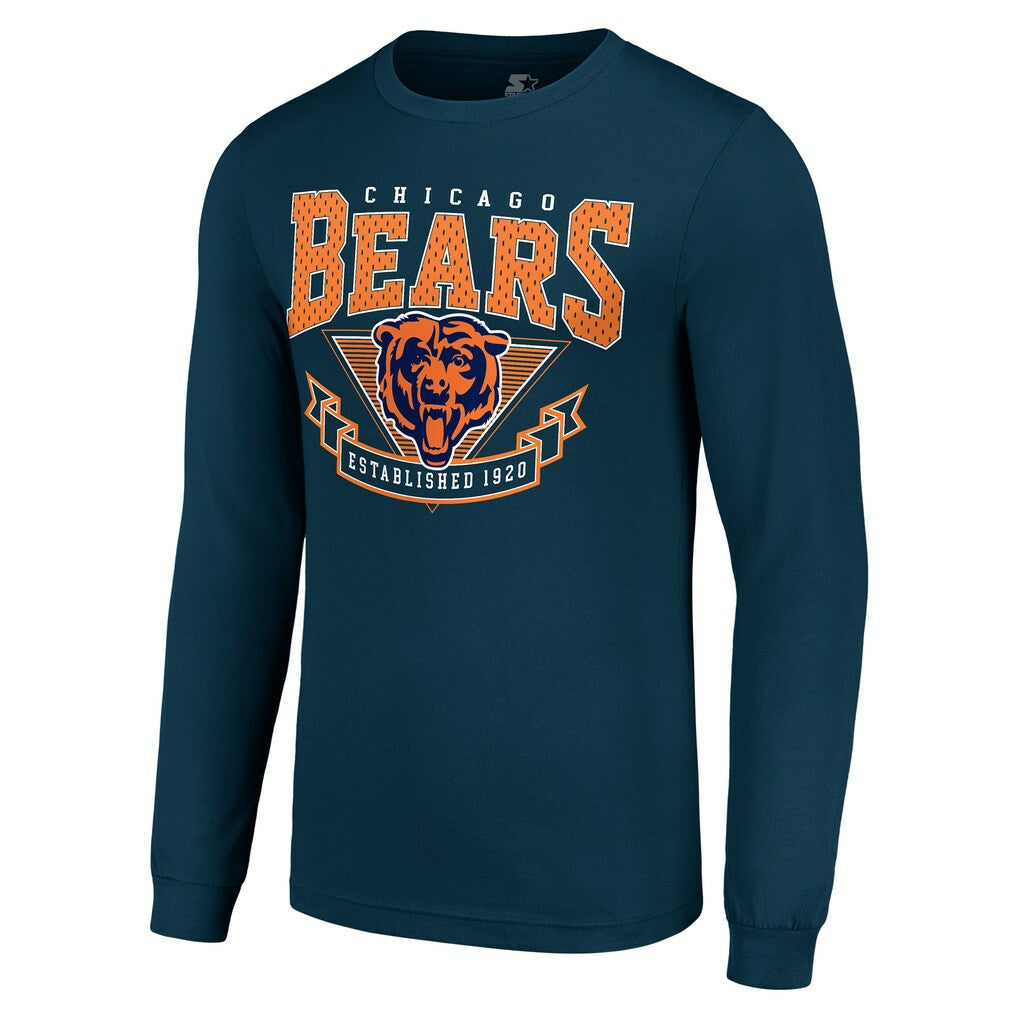 Chicago Bears Starter '80s Inspired Team Logo Long Sleeve T-Shirt | NFL Sale