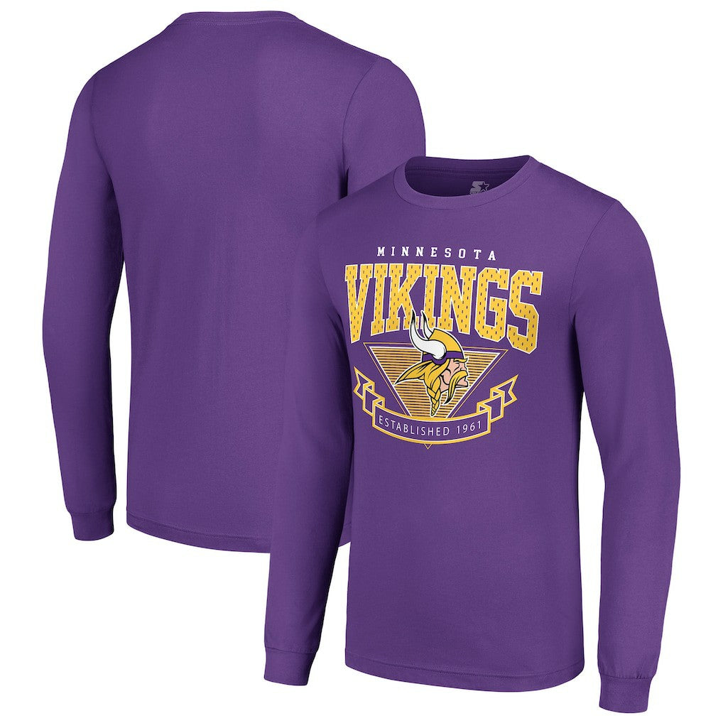 Minnesota Vikings Starter '80s Inspired Team Logo Long Sleeve T-Shirt | NFL Hot
