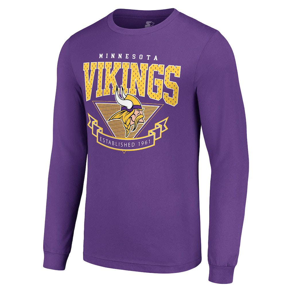 Minnesota Vikings Starter '80s Inspired Team Logo Long Sleeve T-Shirt | NFL Hot