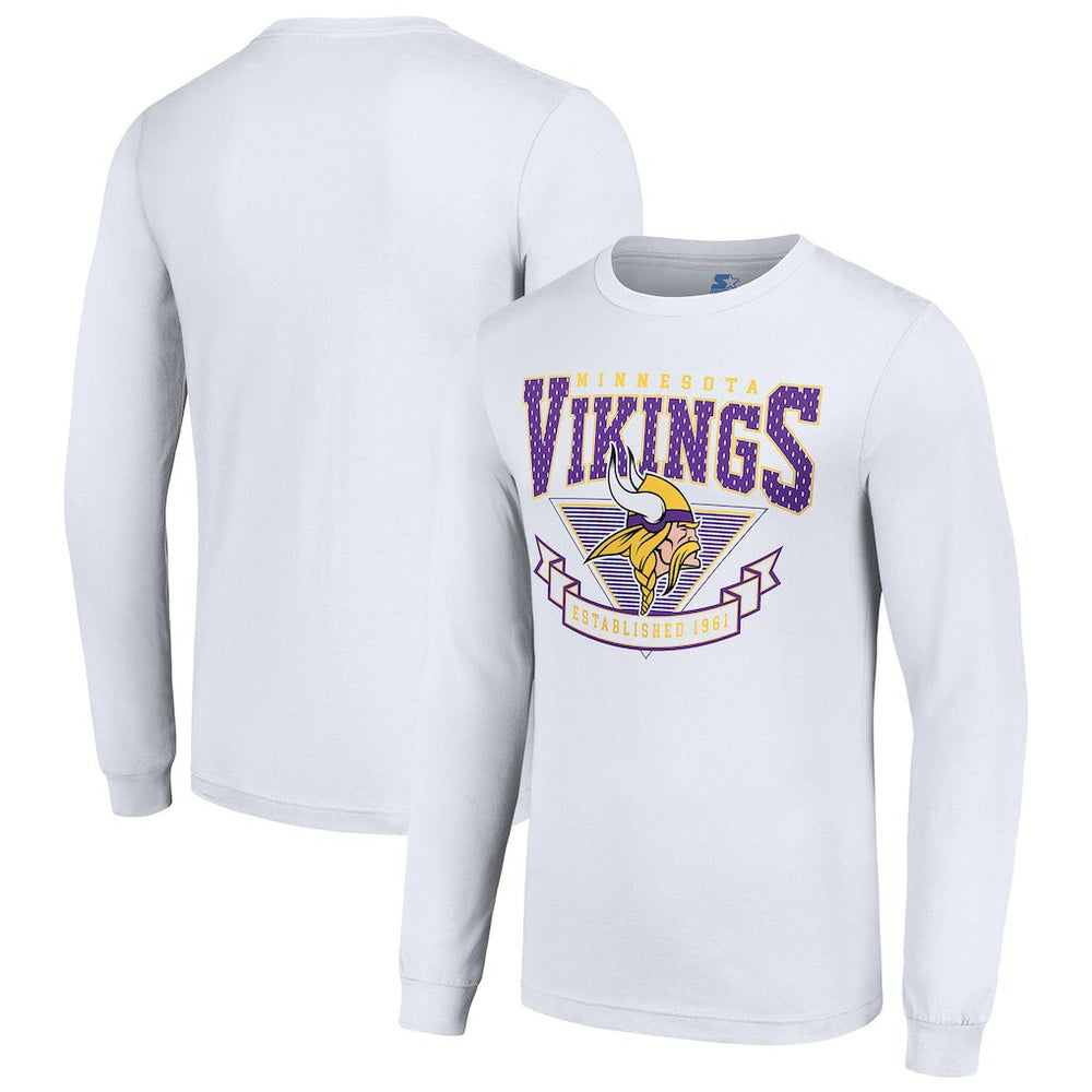Minnesota Vikings Starter '80s Inspired Team Logo Long Sleeve T-Shirt | NFL Sale