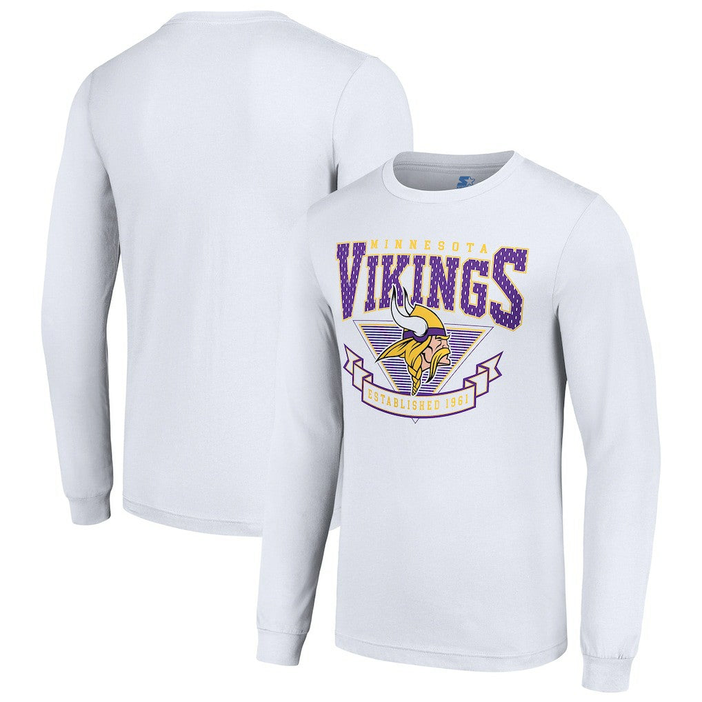 Minnesota Vikings Starter '80s Inspired Team Logo Long Sleeve T-Shirt | NFL Sale