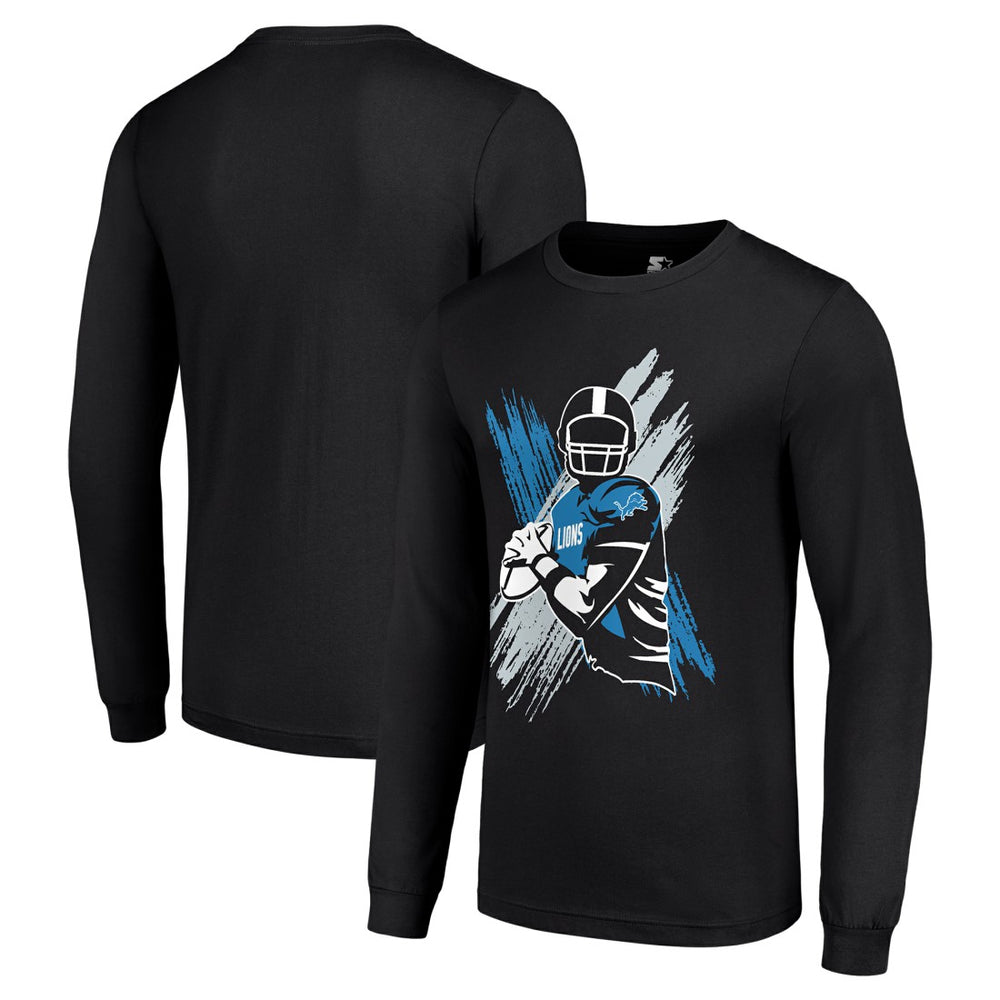 Detroit Lions Starter Player X Logo Graphic Long Sleeve T-Shirt | NFL Sale