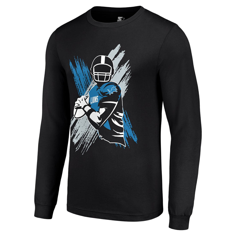 Detroit Lions Starter Player X Logo Graphic Long Sleeve T-Shirt | NFL Sale