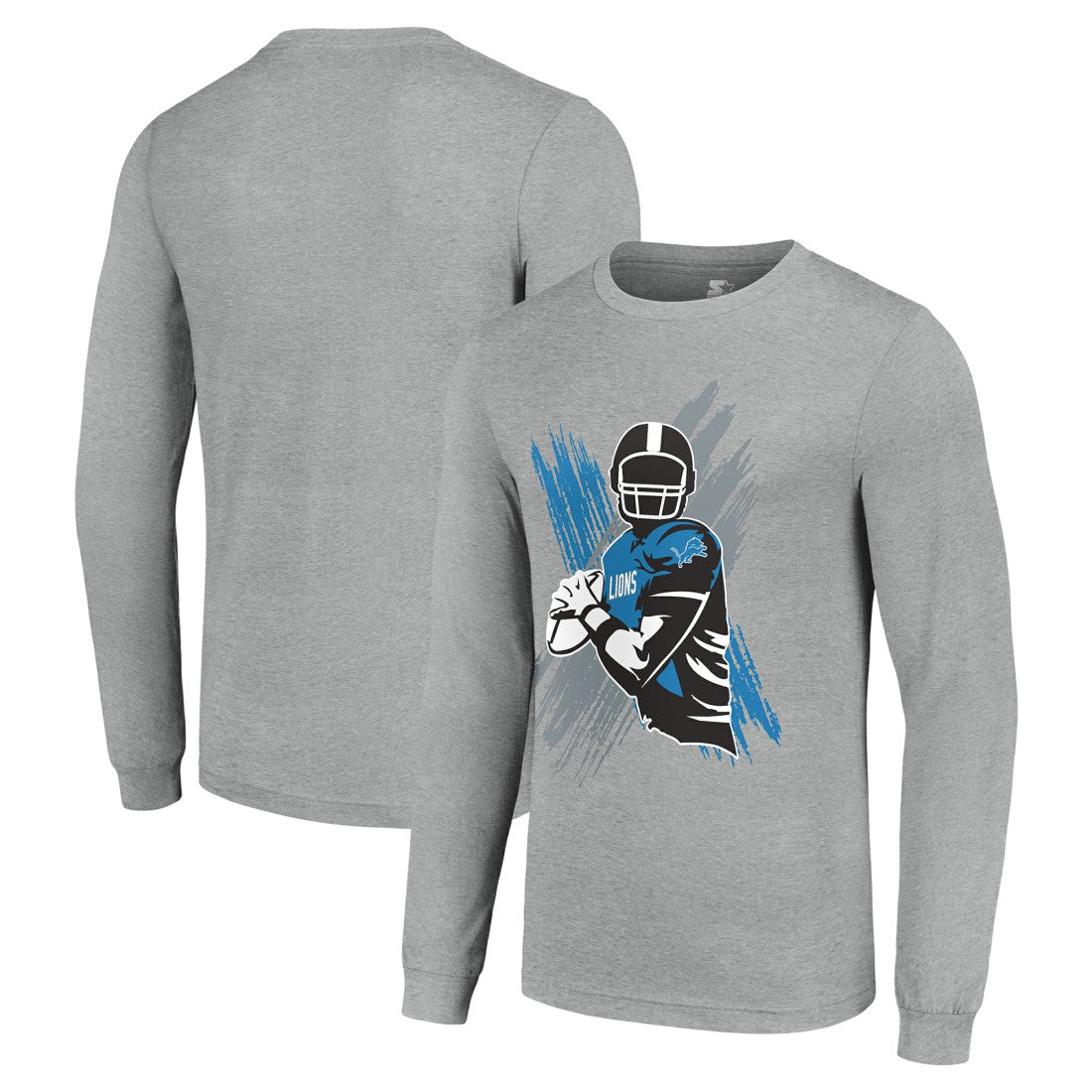 Detroit Lions Starter Player X Logo Graphic Long Sleeve T-Shirt | NFL Sale