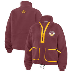 Washington Commanders WEAR by Erin Andrews Women's Polar Fleece Half-Zip Jacket | NFL Sale