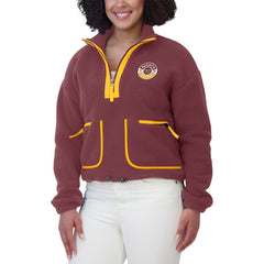 Washington Commanders WEAR by Erin Andrews Women's Polar Fleece Half-Zip Jacket | NFL Sale