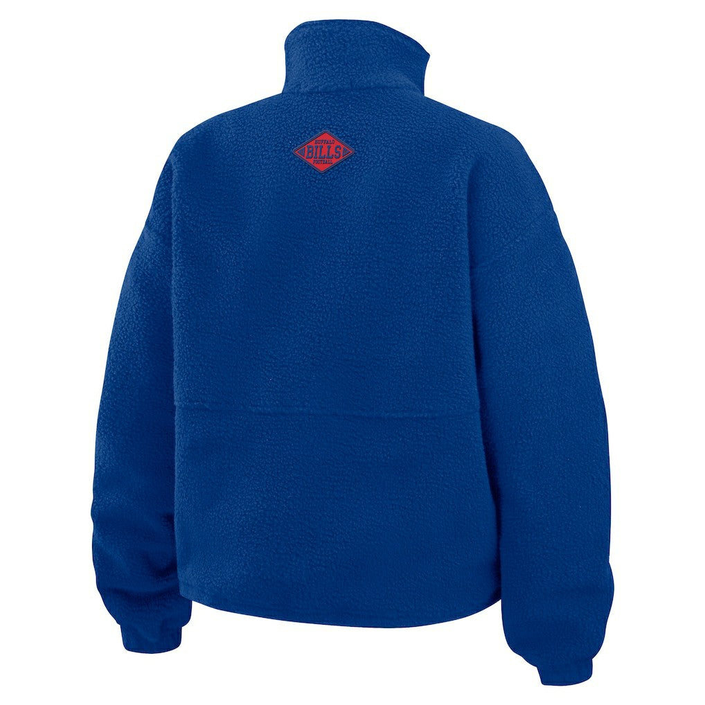 Buffalo Bills WEAR by Erin Andrews Women's Polar Fleece Half-Zip Jacket | NFL Outlet