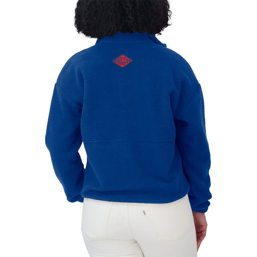 Buffalo Bills WEAR by Erin Andrews Women's Polar Fleece Half-Zip Jacket | NFL Outlet
