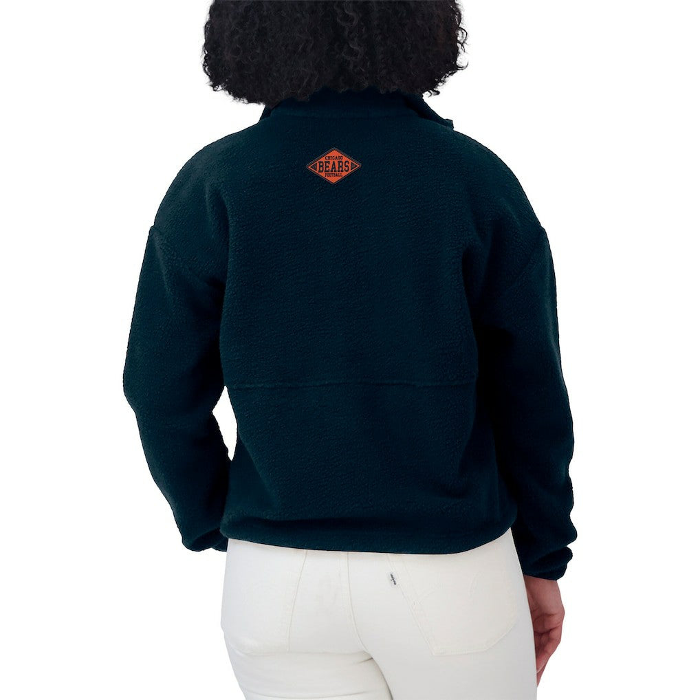 Chicago Bears WEAR by Erin Andrews Women's Polar Fleece Half-Zip Jacket | NFL Outlet
