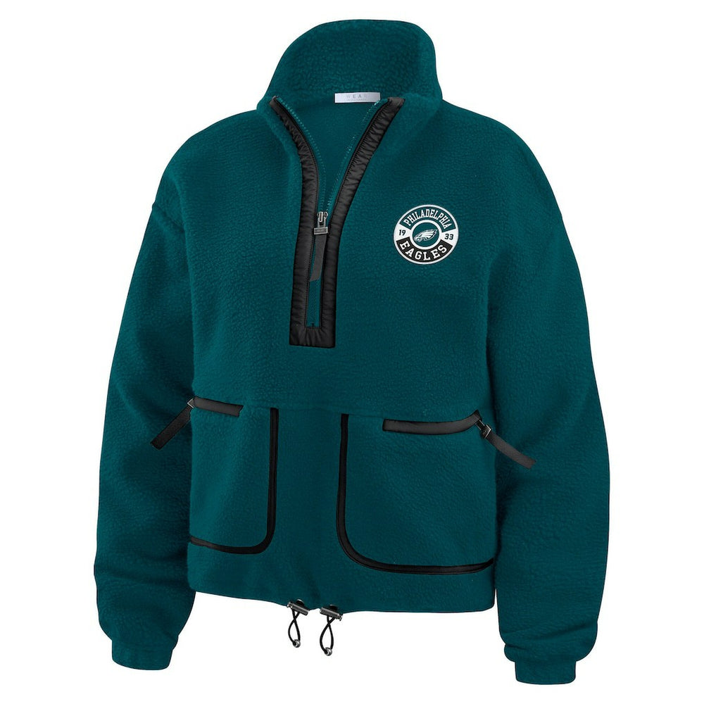 Philadelphia Eagles WEAR by Erin Andrews Women's Polar Fleece Half-Zip Jacket | NFL Hot