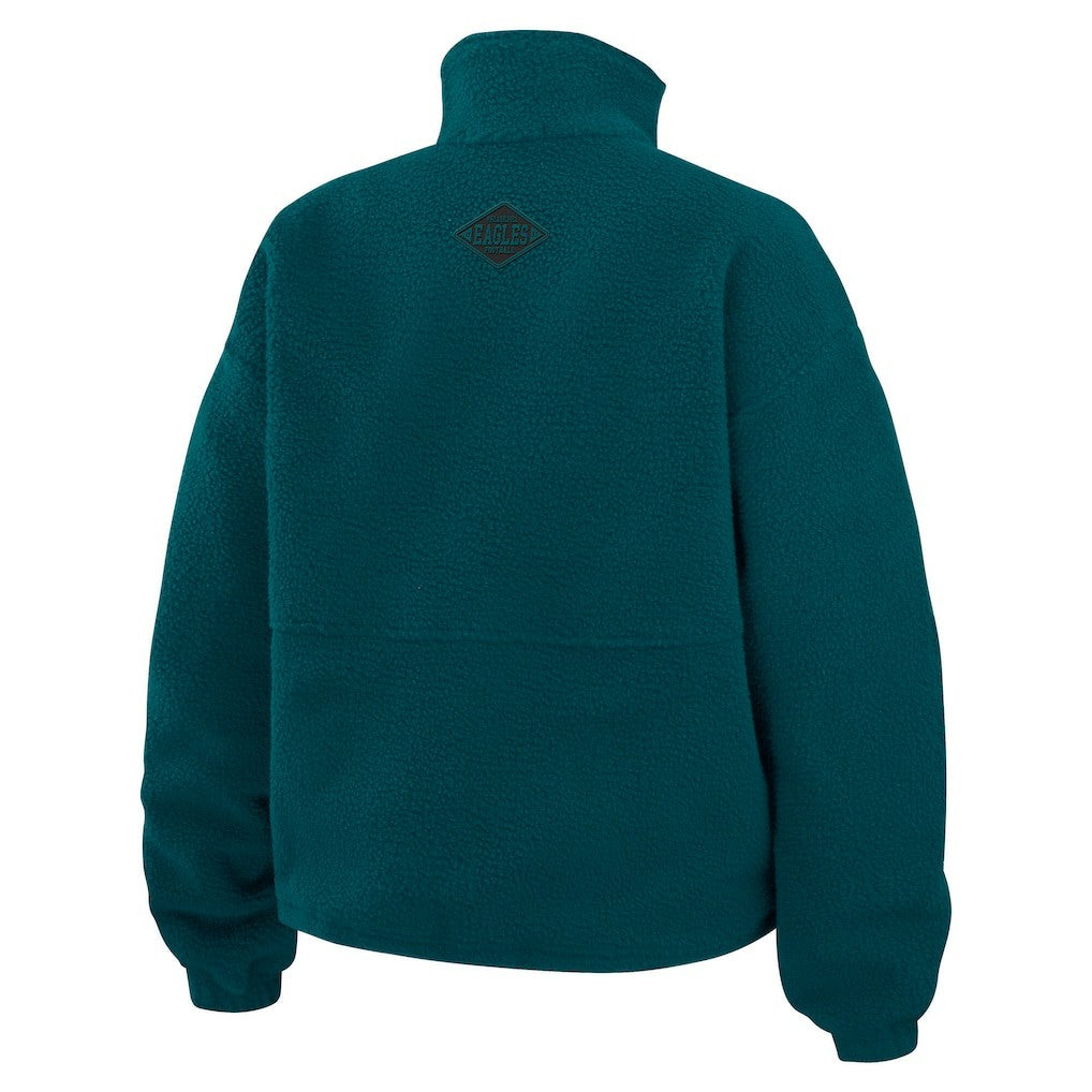 Philadelphia Eagles WEAR by Erin Andrews Women's Polar Fleece Half-Zip Jacket | NFL Hot