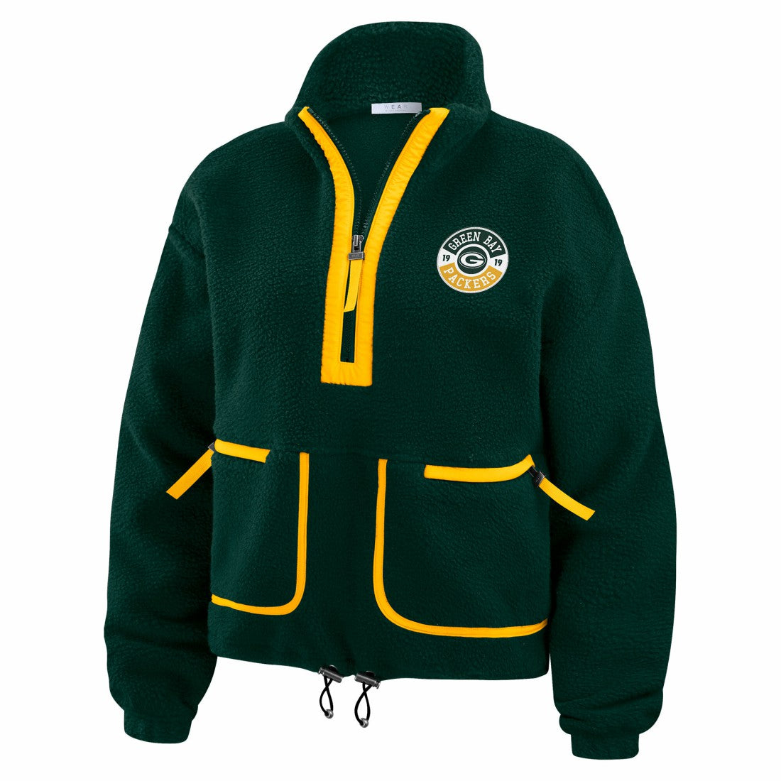Green Bay Packers WEAR by Erin Andrews Women's Polar Fleece Half-Zip Jacket | NFL US