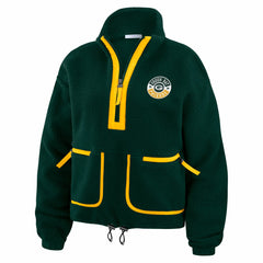 Green Bay Packers WEAR by Erin Andrews Women's Polar Fleece Half-Zip Jacket | NFL US