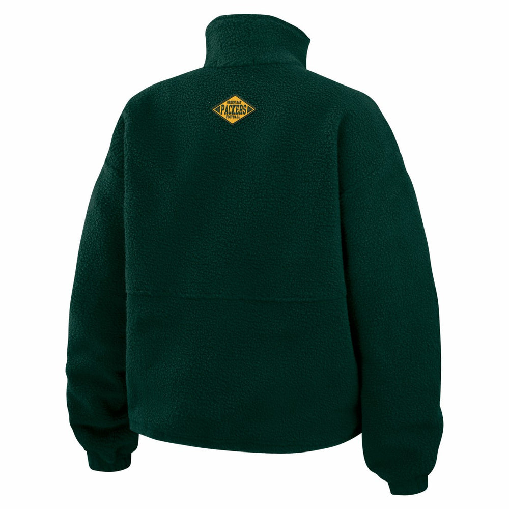 Green Bay Packers WEAR by Erin Andrews Women's Polar Fleece Half-Zip Jacket | NFL US