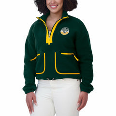 Green Bay Packers WEAR by Erin Andrews Women's Polar Fleece Half-Zip Jacket | NFL US