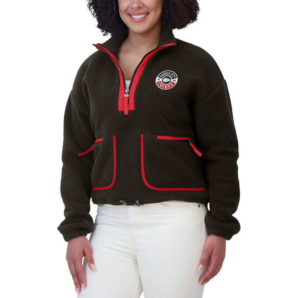 Kansas City Chiefs WEAR by Erin Andrews Women's Polar Fleece Half-Zip Jacket | NFL Discount