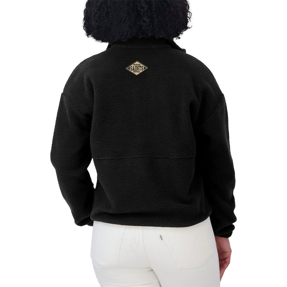 New Orleans Saints WEAR by Erin Andrews Women's Polar Fleece Half-Zip Jacket | NFL New