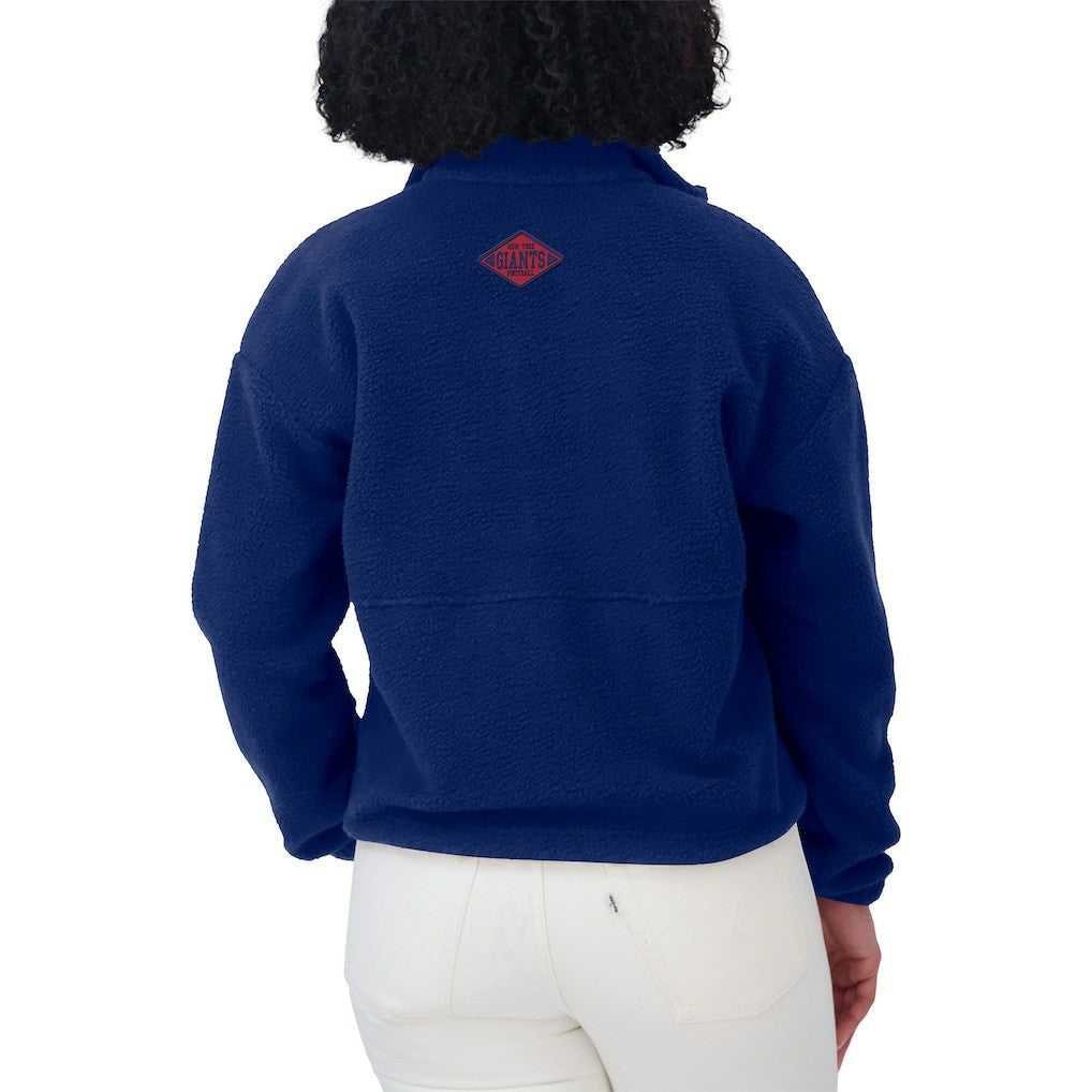 New York Giants WEAR by Erin Andrews Women's Polar Fleece Half-Zip Jacket | NFL Hot
