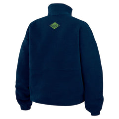 Seattle Seahawks WEAR by Erin Andrews Women's Polar Fleece Half-Zip Jacket | NFL New