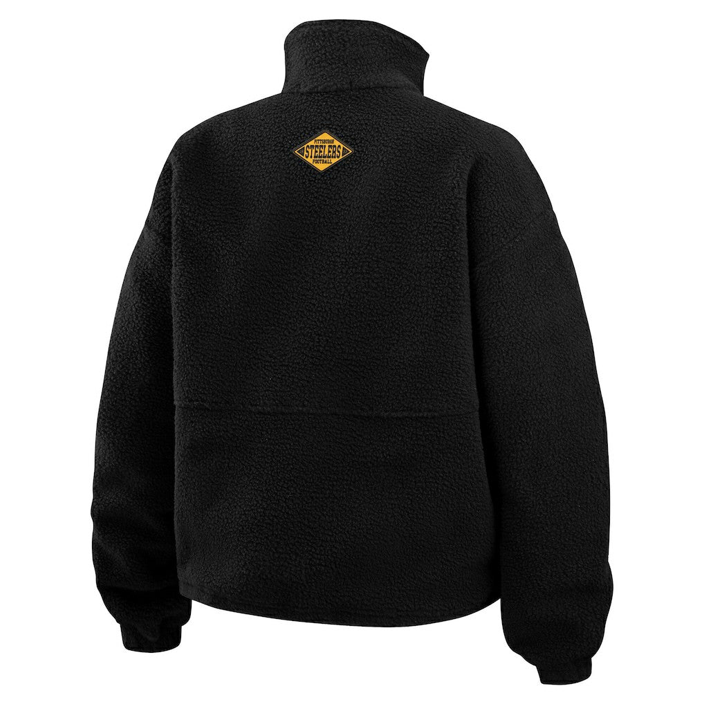 Pittsburgh Steelers WEAR by Erin Andrews Women's Polar Fleece Half-Zip Jacket | NFL On sale