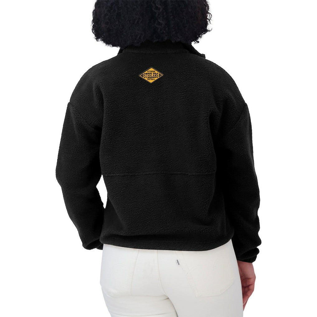 Pittsburgh Steelers WEAR by Erin Andrews Women's Polar Fleece Half-Zip Jacket | NFL On sale