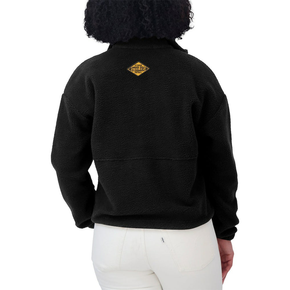 Pittsburgh Steelers WEAR by Erin Andrews Women's Polar Fleece Half-Zip Jacket | NFL On sale