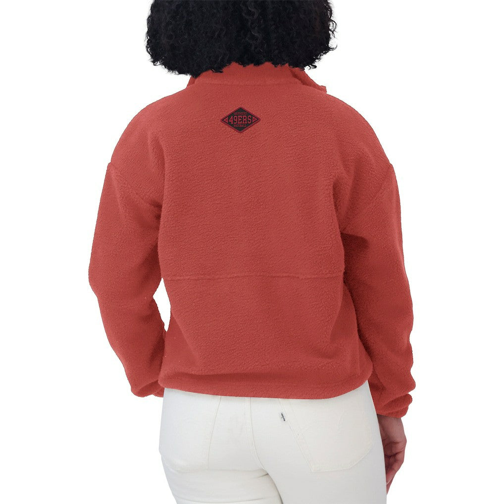 San Francisco 49ers WEAR by Erin Andrews Women's Polar Fleece Half-Zip Jacket | NFL New