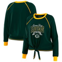 Green Bay Packers WEAR by Erin Andrews Women's Tie-Front Long Sleeve Top | NFL New
