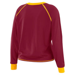 Washington Commanders WEAR by Erin Andrews Women's Tie-Front Long Sleeve Top | NFL Hot