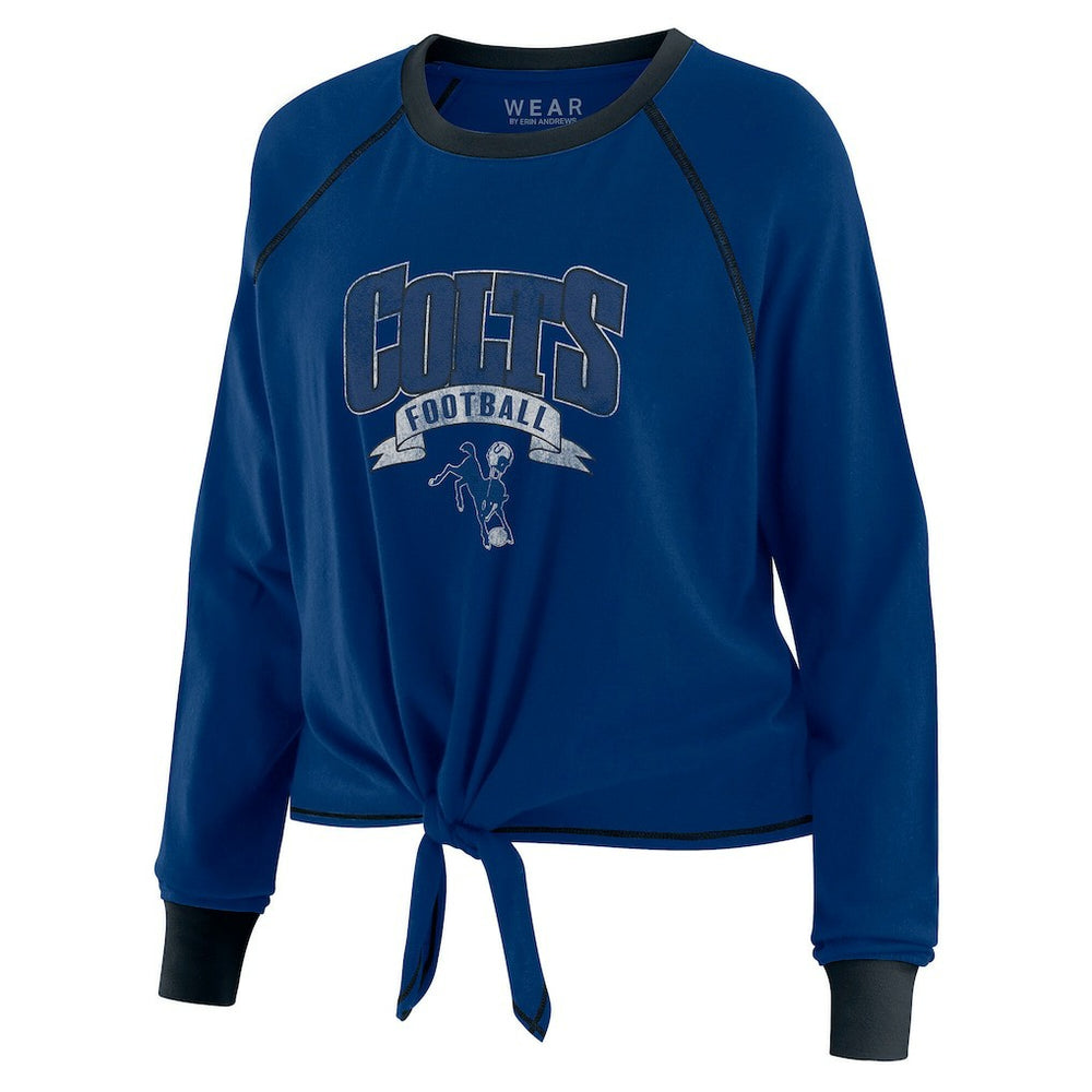 Indianapolis Colts WEAR by Erin Andrews Women's Tie-Front Long Sleeve Top | NFL Hot