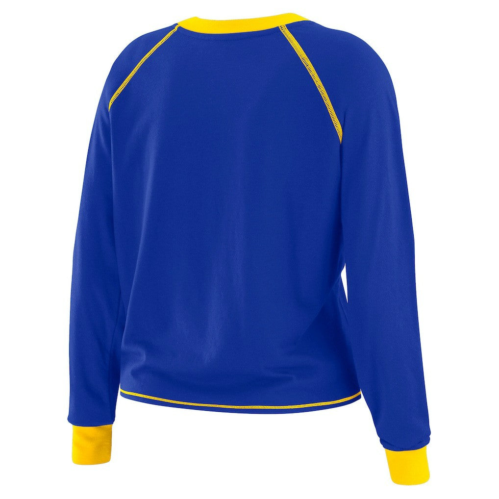 Los Angeles Rams WEAR by Erin Andrews Women's Tie-Front Long Sleeve Top | NFL Hot