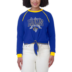 Los Angeles Rams WEAR by Erin Andrews Women's Tie-Front Long Sleeve Top | NFL Hot