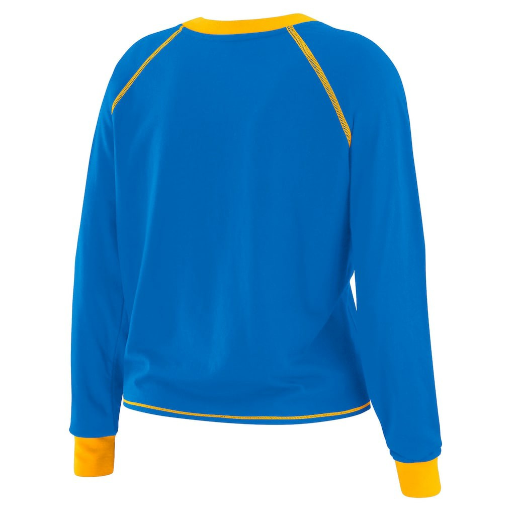 Los Angeles Chargers WEAR by Erin Andrews Women's Tie-Front Long Sleeve Top | NFL On sale