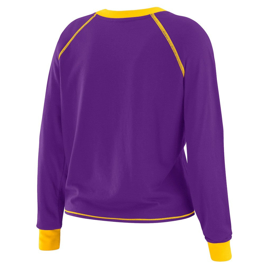 Minnesota Vikings WEAR by Erin Andrews Women's Tie-Front Long Sleeve Top | NFL Hot