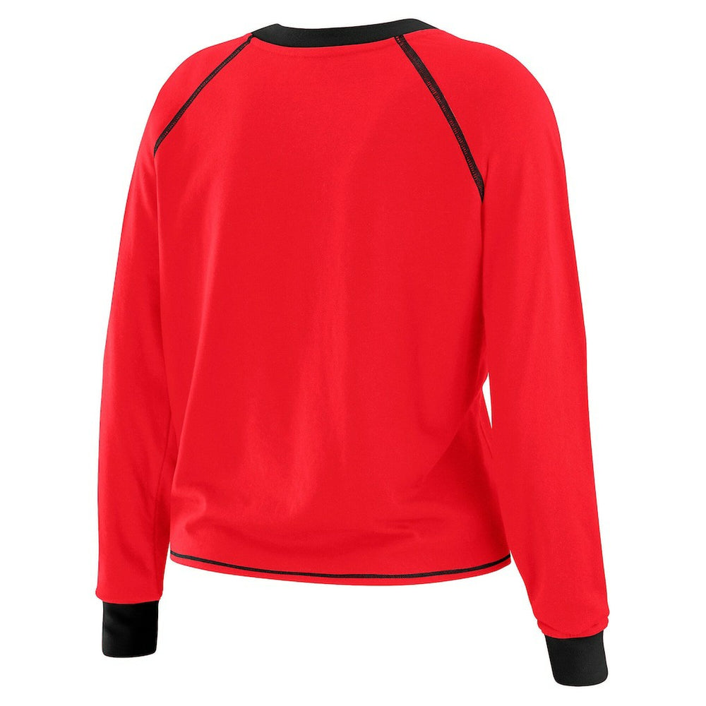 San Francisco 49ers WEAR by Erin Andrews Women's Tie-Front Long Sleeve Top | NFL On sale