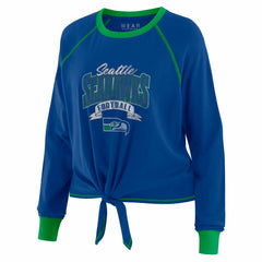 Seattle Seahawks WEAR by Erin Andrews Women's Tie-Front Long Sleeve Top | NFL On sale