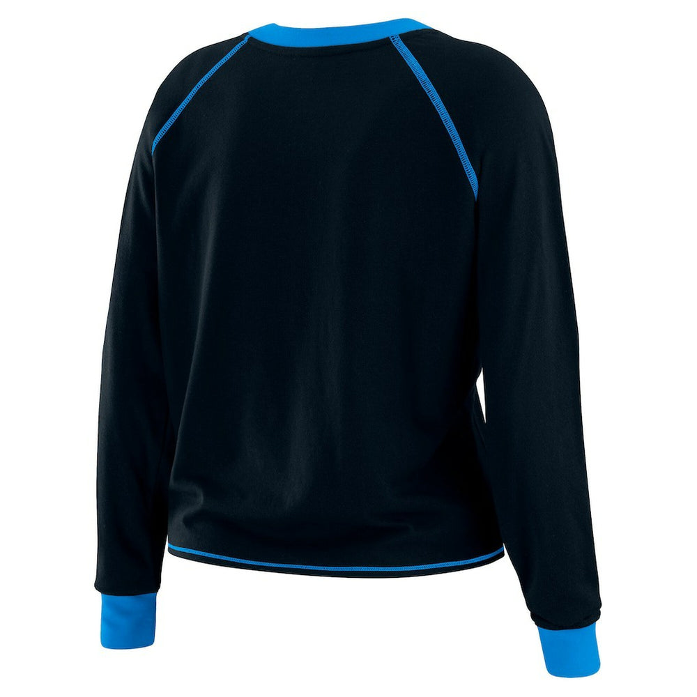 Carolina Panthers WEAR by Erin Andrews Women's Tie-Front Long Sleeve Top | NFL Near me