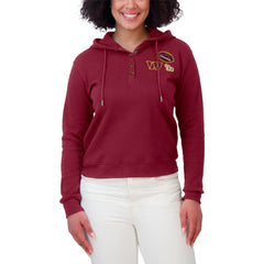 Washington Commanders WEAR by Erin Andrews Women's Waffle Hoodie Pullover Top | NFL US