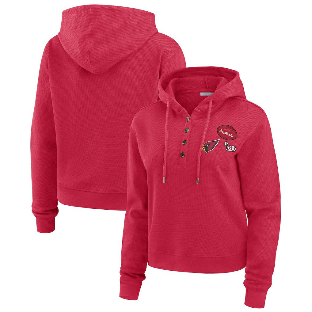 Arizona Cardinals WEAR by Erin Andrews Women's Waffle Hoodie Pullover Top | NFL Near me