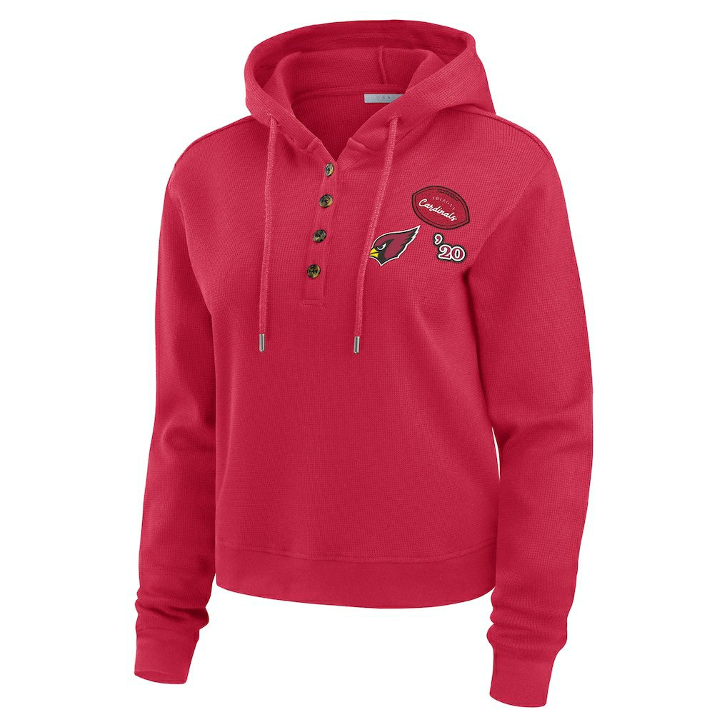 Arizona Cardinals WEAR by Erin Andrews Women's Waffle Hoodie Pullover Top | NFL Near me