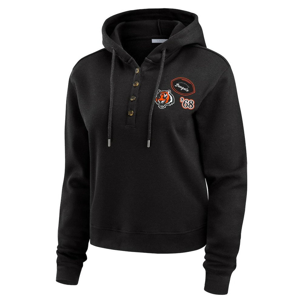 Cincinnati Bengals WEAR by Erin Andrews Women's Waffle Hoodie Pullover Top | NFL On sale